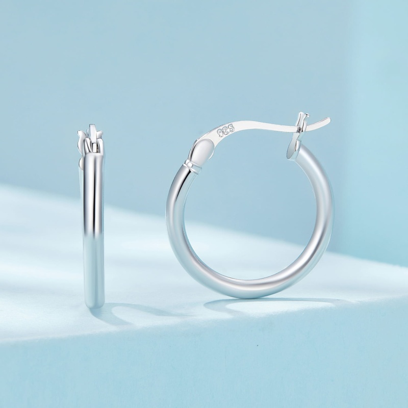 Kolczyki ze srebra - Koła grube (ø 1,5 cm)