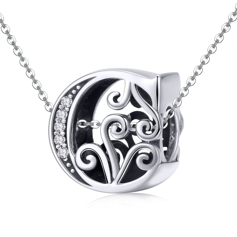 Zawieszka charms ze srebra - Litera C