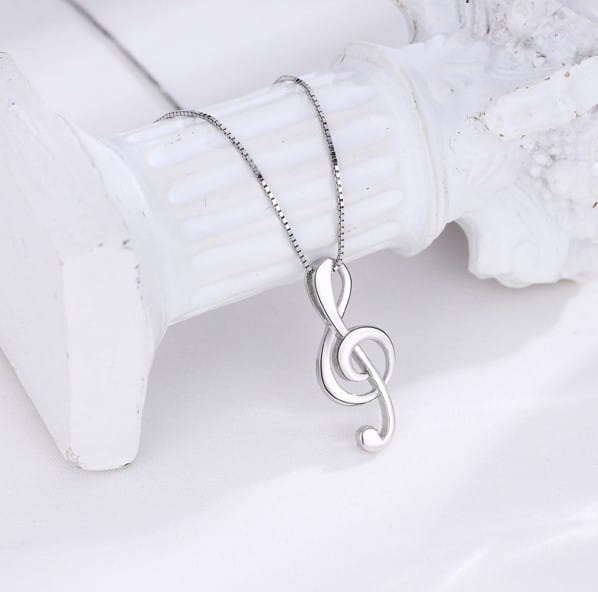 Naszyjnik ze srebra - Klucz wiolinowy