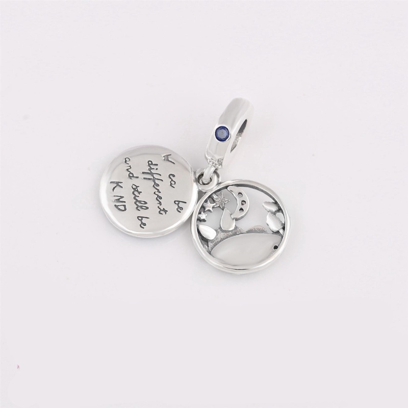 Zawieszka charms ze srebra - Lis i zając