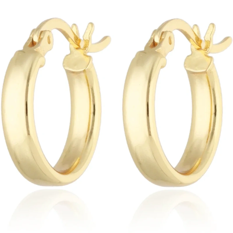 kolczyki koła spłaszczone złote 15mm.webp