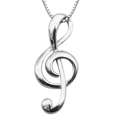Naszyjnik ze srebra - Klucz wiolinowy