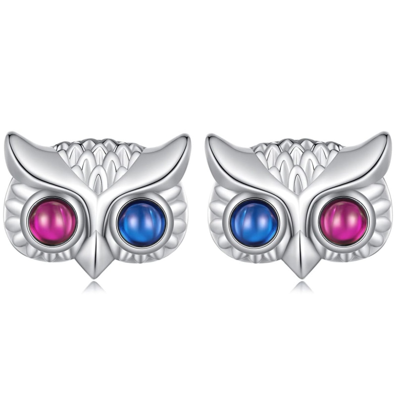 Kolczyki ze srebra - Sowa