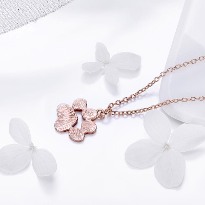 Naszyjnik ze srebra  - Łapka rose gold